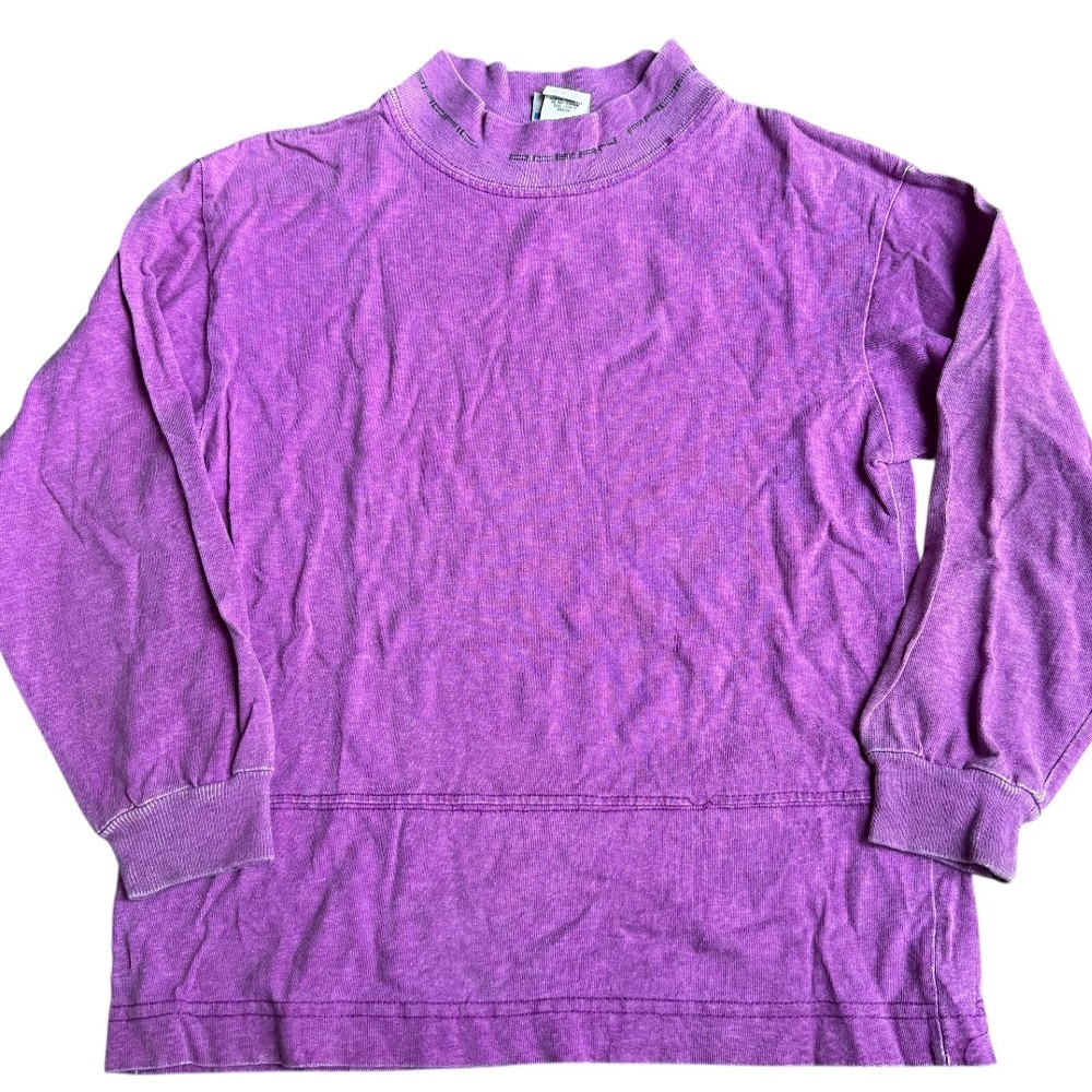 Vintage OP Ocean Pacific youth kids Small 6/7 purple mock long sleeve shirt 90s